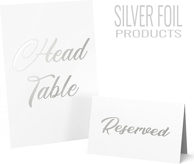10 Pack Silver Reserved Table Signs - Image 7