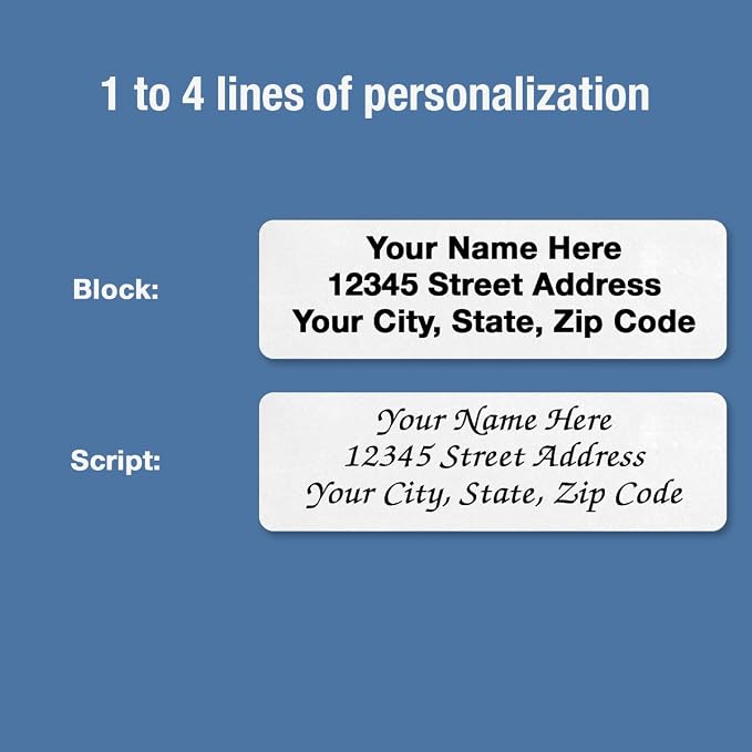 Personalized Return Address Labels, Roll of 125 Gloss White Self-Adhesive - Image 4