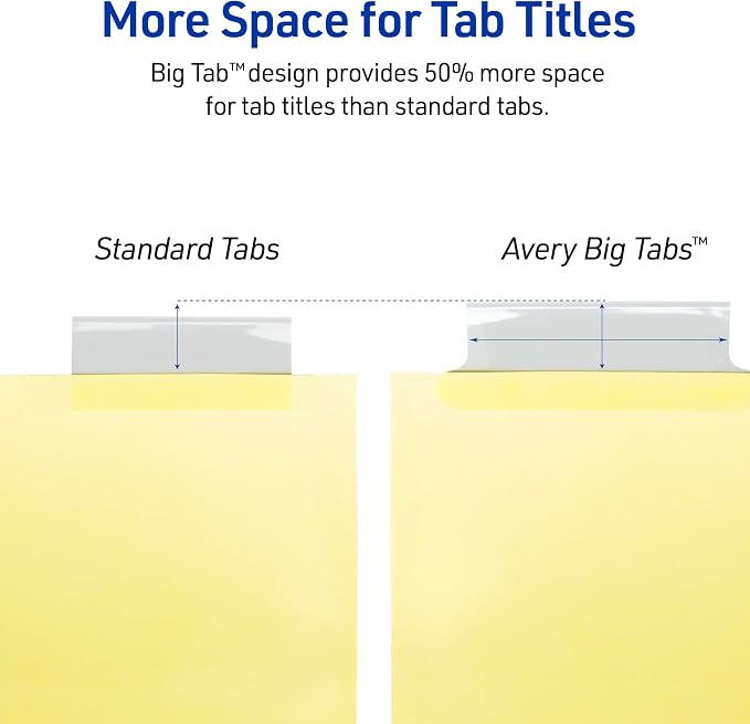 Avery Insertable Dividers for 3 Ring Binder, 5-Tab Set, Buff Paper - Image 4