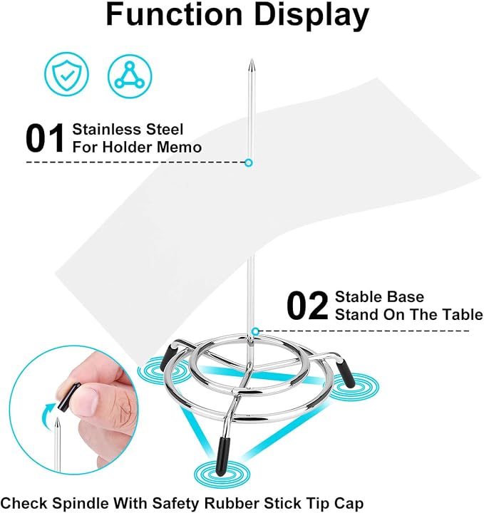 4PCS Ticket Stabber Holder, Receipt Spike, Ticket Spike, Check Spindle - Image 3