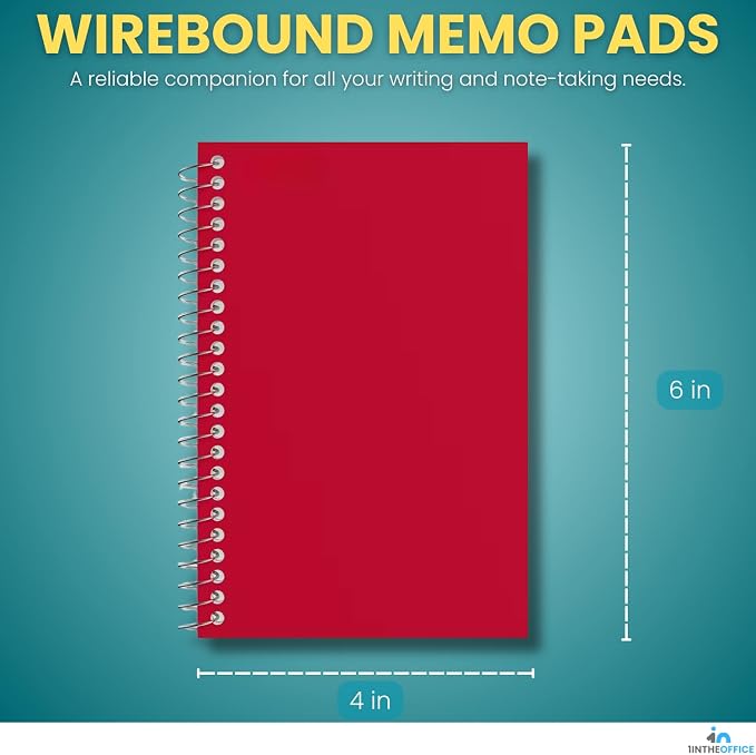 1InTheOffice Notepads 4x6 College Ruled, 50 sheets/pad, 5 pack - Image 2