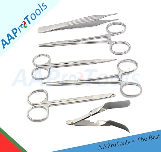 Staple Remover Kit Adson Forceps Iris Scissors Webster Needle Holder Mosquito - Image 2