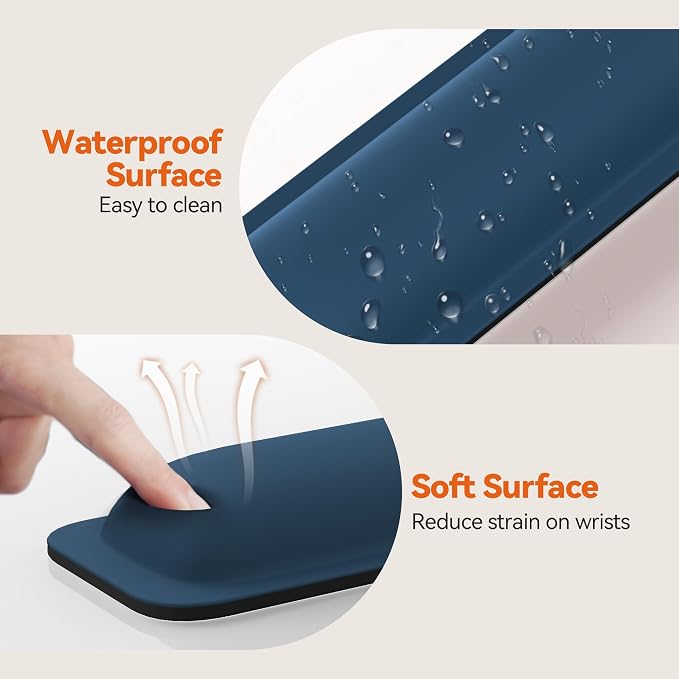 TECKNET Wrist Rest for Computer Keyboard, Thicken Memory Foam Wrist Support Pad - Image 5