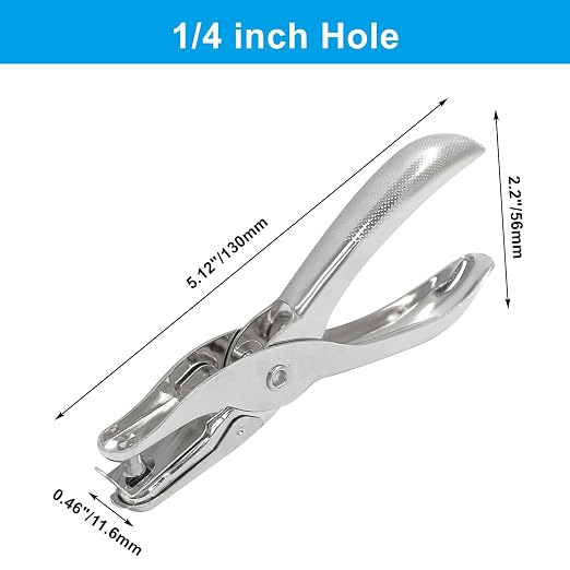 3Pcs 1/4”/ 6mm Small Mini Metal Hole Punchers Tiny Circle Shaped Hole Handheld - Image 2