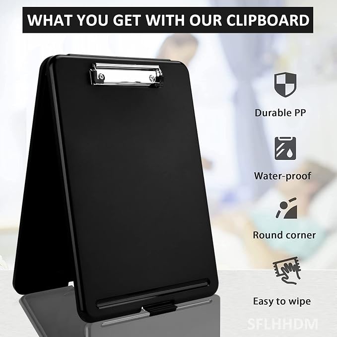 Clipboard with Storage, Storage Clipboard with Clip, Clipboards Foldable - Image 7