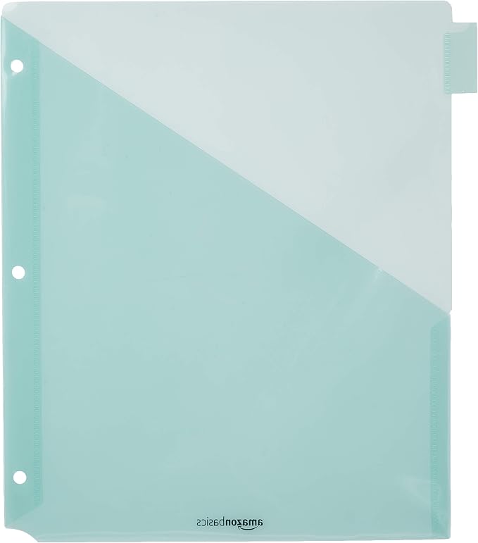 Amazon Basics Tab Dividers for 3 Ring Binder, Two Pocket, Letter Size, - Image 3