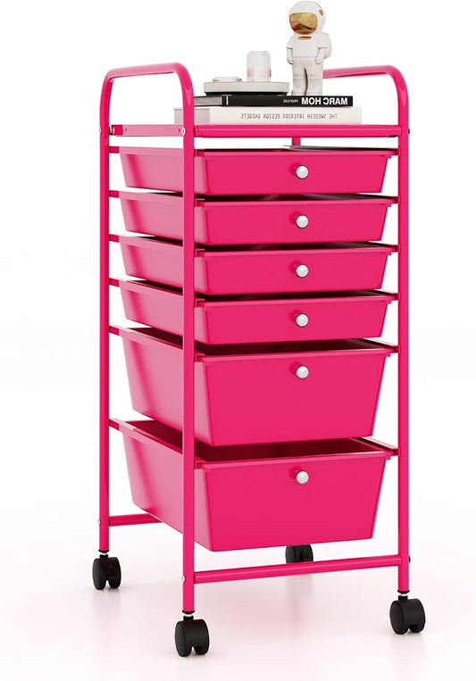 RELAX4LIFE 6-Drawer Rolling Storage Cart by RELAX4LIFE