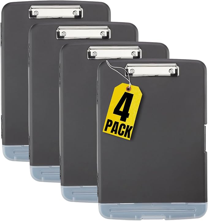 1InTheOffice Clipboard with Storage Box, Plastic Storage Clipboard by 1InTheOffice