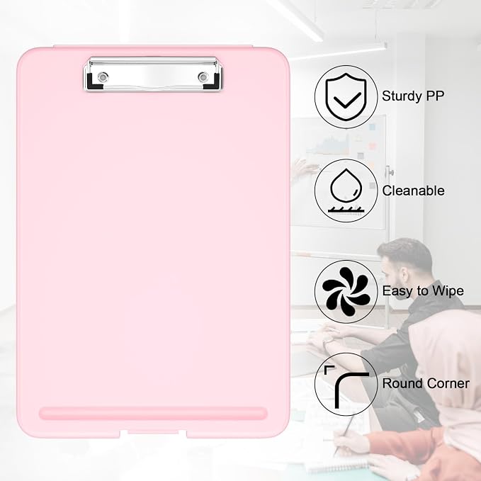 Hongri Clipboard with Storage, 8.5 x 11 Clip Board Foldable, Size 13.4 x 9.4 X - Image 5