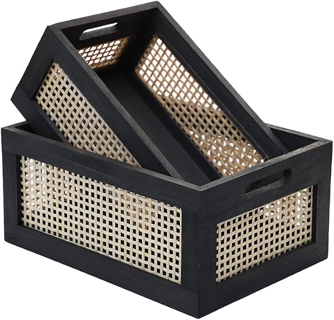 Wood Baskets, Rattan Storage Baskets by HODAKJUE
