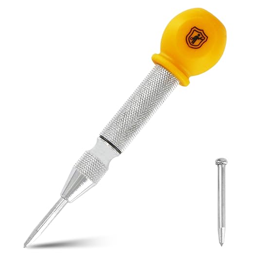 MulWark 5" Spring-Loaded Automatic Steel Center Hole Punch Marker Scriber by MULWARK