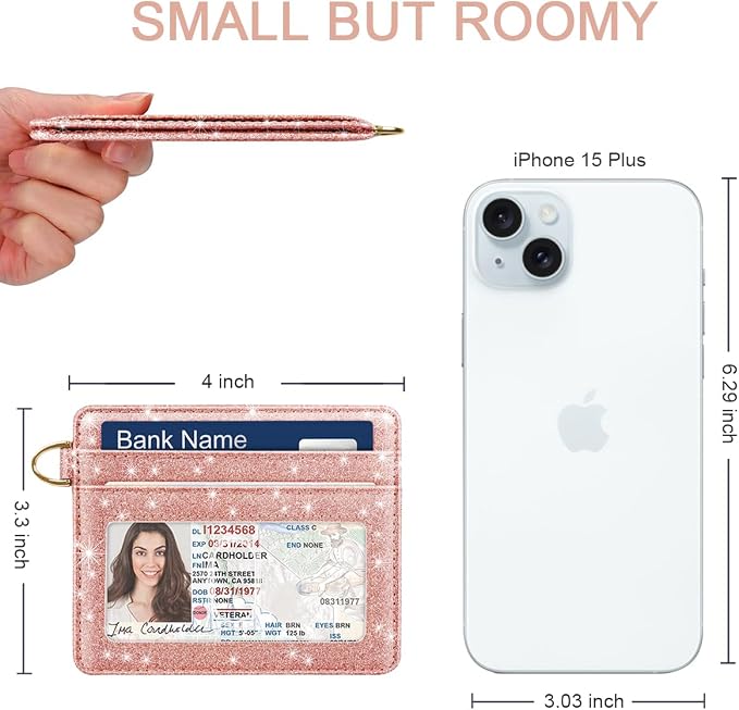 Slim Minimalist Front Pocket RFID Blocking Credit Card Holder Small Wallet Cute - Image 3