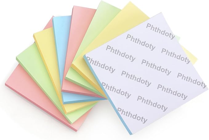 Phthdoty 8 Pads Pop Up Sticky Notes 3x3 Refills Pastel Colors Self-Stick Notes - Image 7