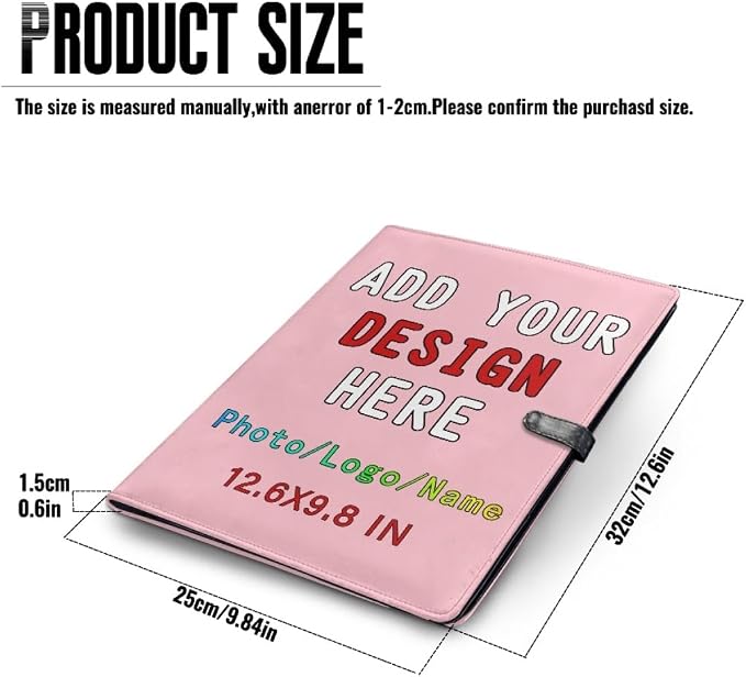Personalized Padfolio Clipboard Folder Add Your Own Logo Text Text, Custom - Image 4