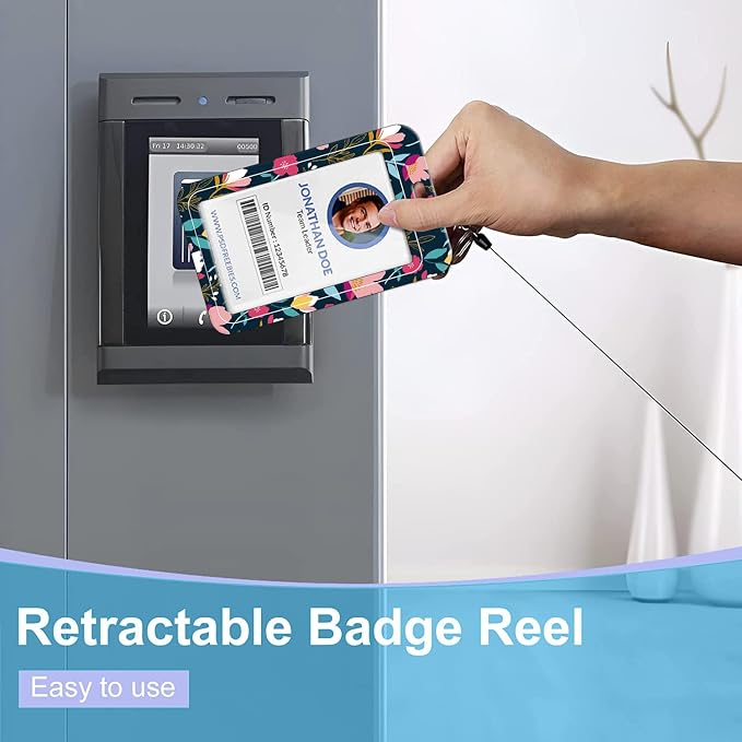 Badge Lanyard and ID Badge Holder, Retractable Badge Reels - Image 4