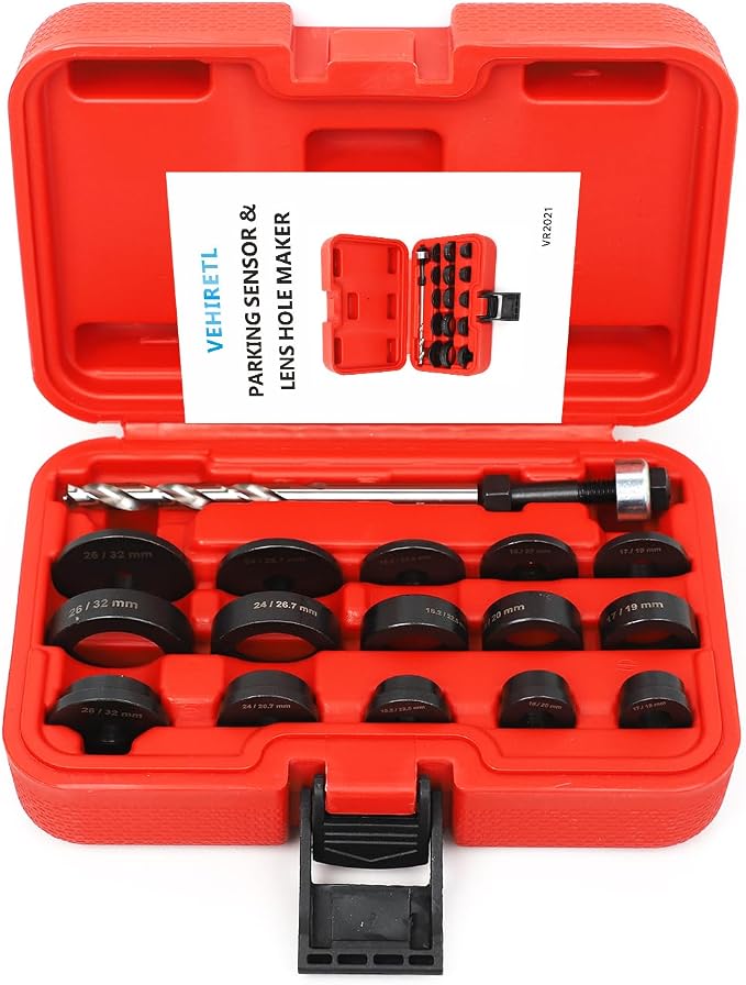 Parking Sensor and Lens Hole Maker Bumper Hole Cutter Kit 17pc Sensor Hole by Unknown