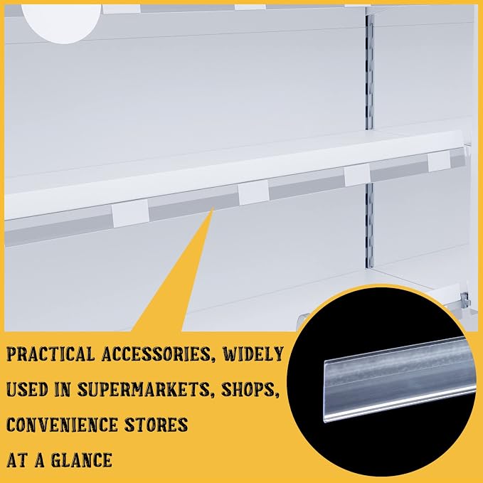 Fainne 50 Pcs Shelf Label Strips 1.25''H x 48 L Self Adhesive Shelf Label - Image 5
