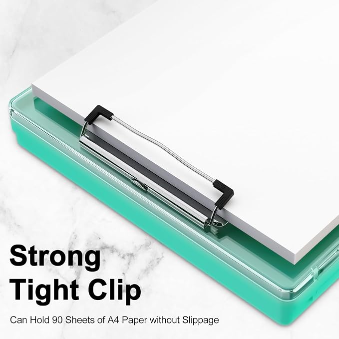 Piasoenc Clipboard with Storage, 8.5 x 11 Clip Boards with 2 Storage, Folio & - Image 6