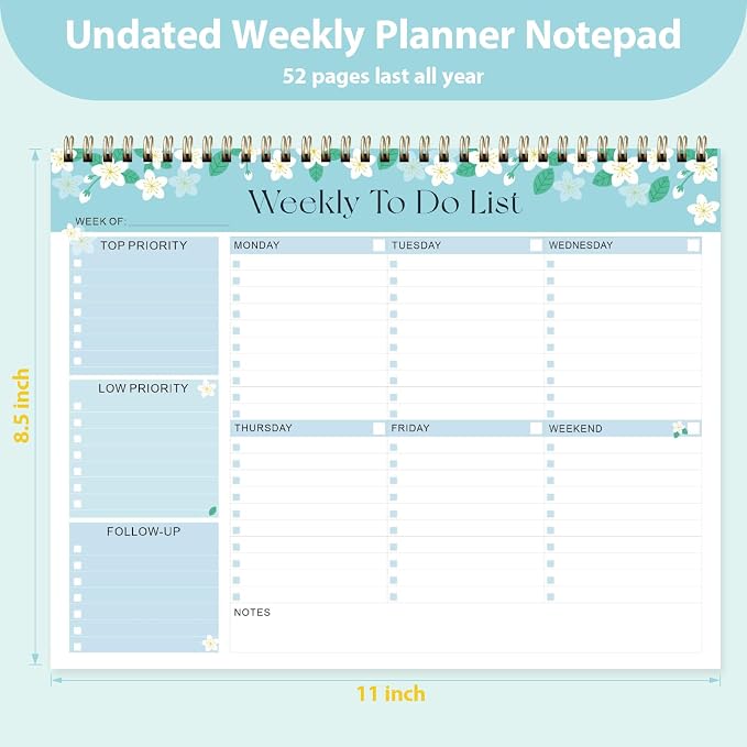 Weekly To Do List Notepad, Undated Planner - Image 3