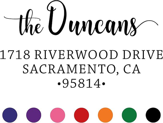 The Duncans Personalized Address Stamp | Envelope Return Address Stamps by 904Custom