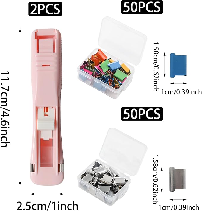 Pine & Linen 2pcs Handheld Papers Clip Dispenser - Image 2