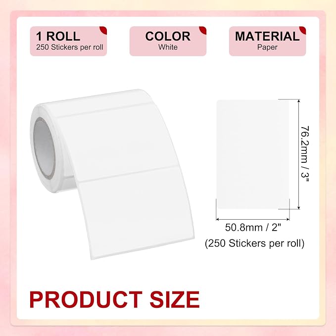 PATIKIL 2 x 3 Inch Rectangle Inventory Color Coding Labels 1 Roll, Square - Image 2