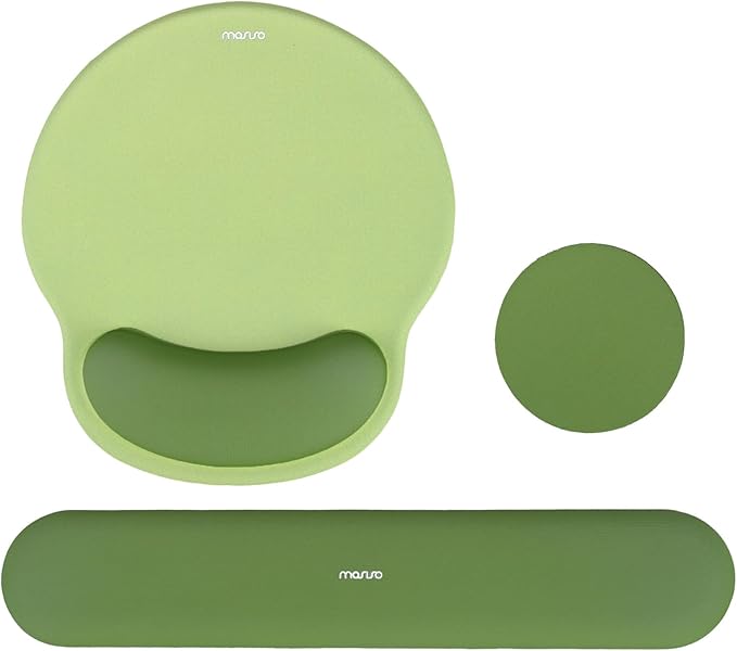 MOSISO Wrist Rest Support for Mouse Pad&Keyboard Set, Circle Curved Ergonomic by MOSISO
