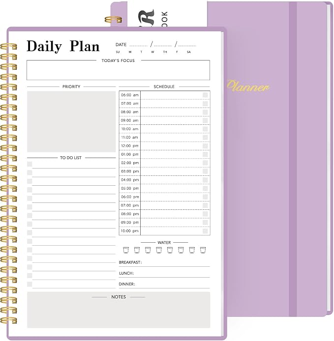 Daily Planner Undated, To-Do List Notebook by Colgram