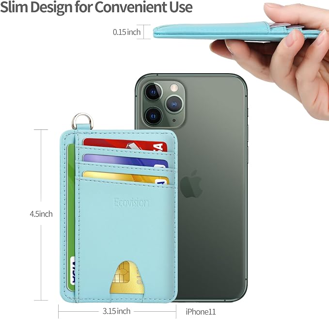 Slim Minimalist Front Pocket Wallet, RFID Blocking Credit Card Holder Wallet - Image 8