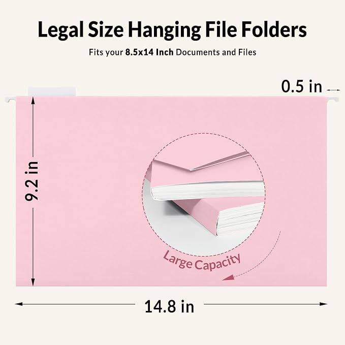 SUNEE Hanging File Folders Legal Size, Stay Organized - Image 2