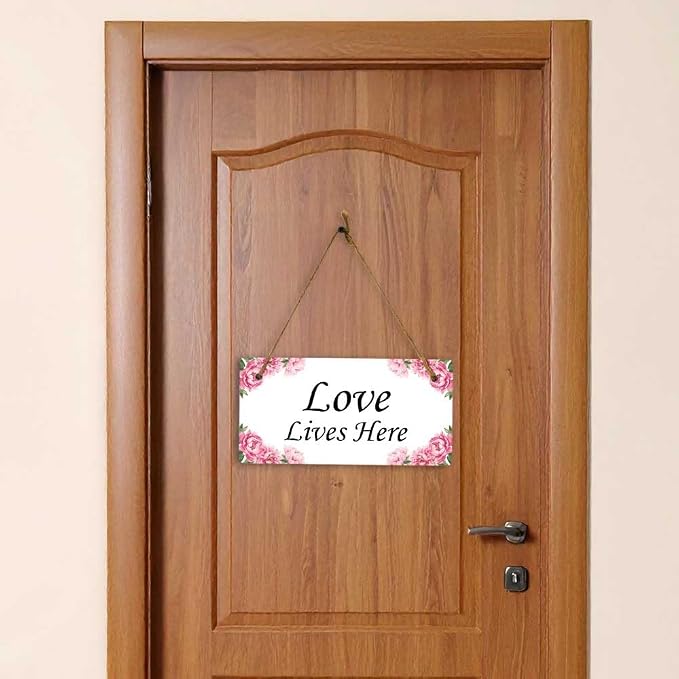 Signs ByLITA Peony Blush Personalized Hanging Wall or Door Sign | Custom Signage - Image 5
