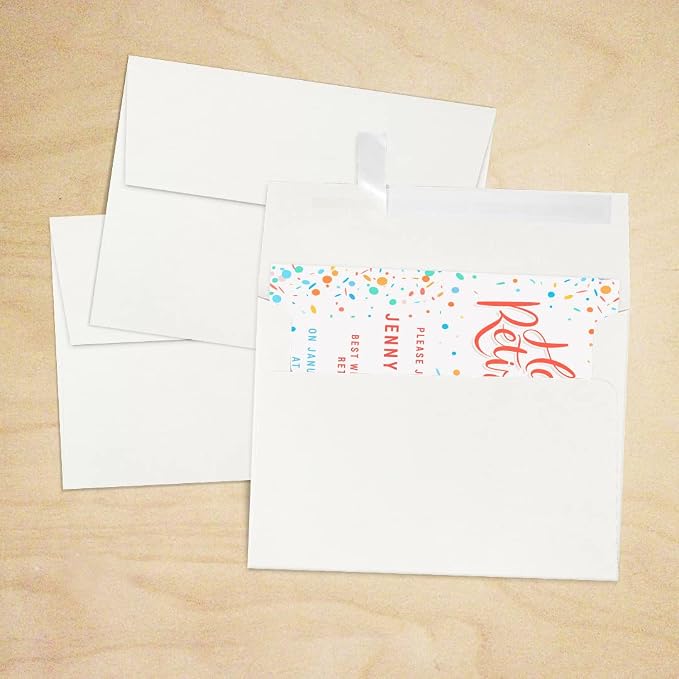 LUXPaper A7 Invitation Envelopes | Peel & Press | 5 1/4" x 7 1/4" | Natural - Image 7