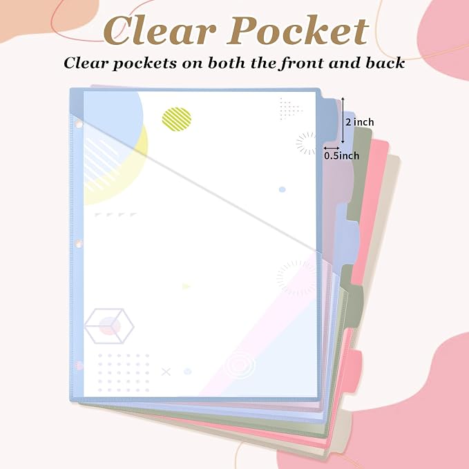 Epakh 12 Pcs Binder Dividers for 3 Rings Binders Index Dividers - Image 3
