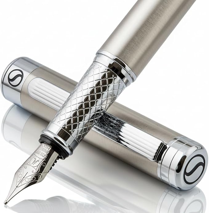 Scriveiner Stainless Steel Fountain Pen by Scriveiner