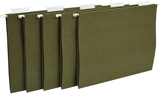 Staples Recycled Reinforced Hanging File Folders, Letter Size, Standard Green - Image 4