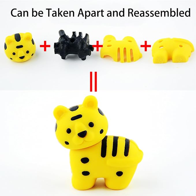 URSKYTOUS 60Pcs Animal Erasers Desk Pets - Image 4