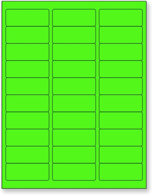 NextDayLabels - 8-1/2 x 11" Neon Color High Light Fluorescent Labels by NextDayLabels