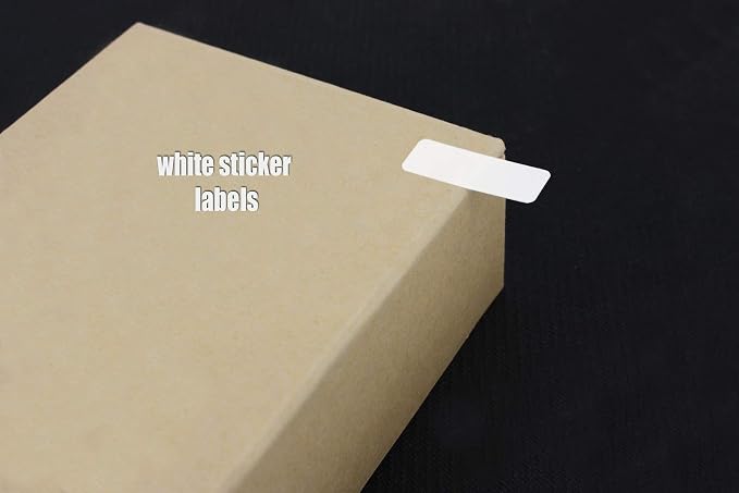White Rectangular Labels + Bonus Color Stickers - Image 3