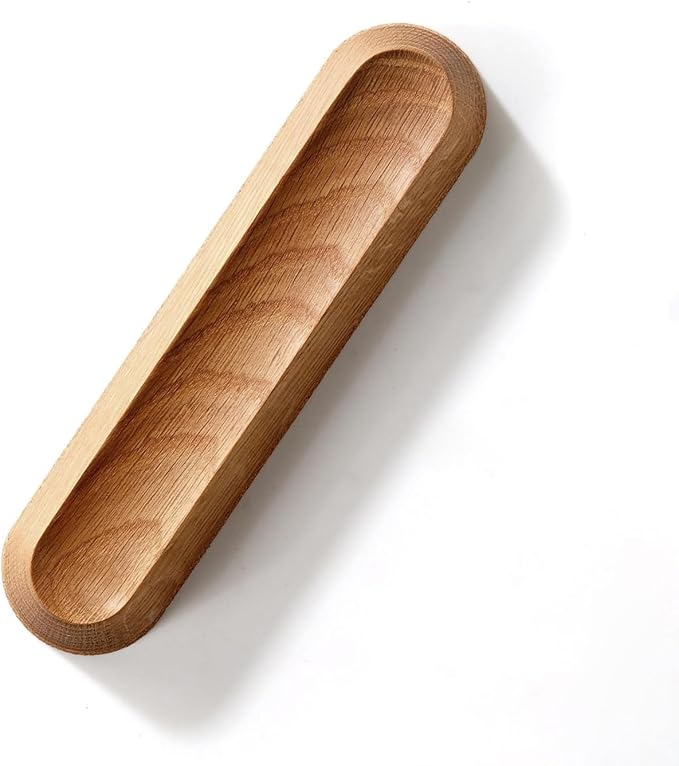 Wood Pen Tray – Handmade Walnut Desk Organizer, Minimalist Pen Holder for Office, Home, Gift(MODEL-2-OAK)-DeskLoop Office