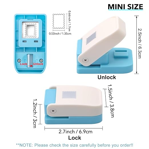 Mini Stamp Punch, 0.65 x 0.55inch Postage Stamp Punch, Stamps Cutter Hole - Image 3