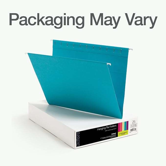Oxford Hanging File Folders, 25 Pack, Letter Size, 5 Bright Colors, 5 Tab - Image 7