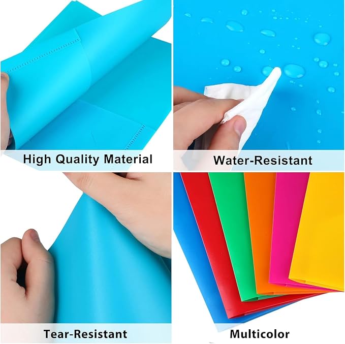 Plastic Folders with Pockets, 24 Color Heavy Duty Two Pocket Folder Business - Image 5