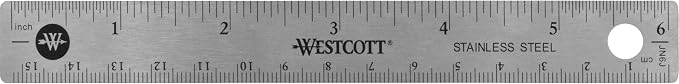 Westcott 10414 Stainless Steel Metal Ruler by Westcott