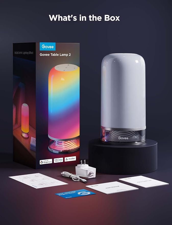 Govee RGBIC Smart Table Lamp 2, Touch Bedside Small Table Lamp Compatible - Image 8