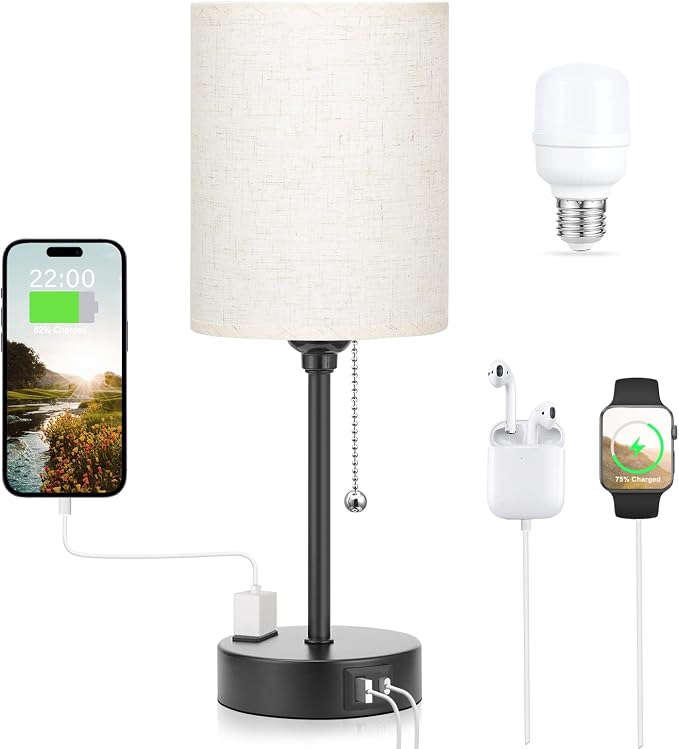 Small Bedside Lamps 3 Color Modes by DicooolDirect