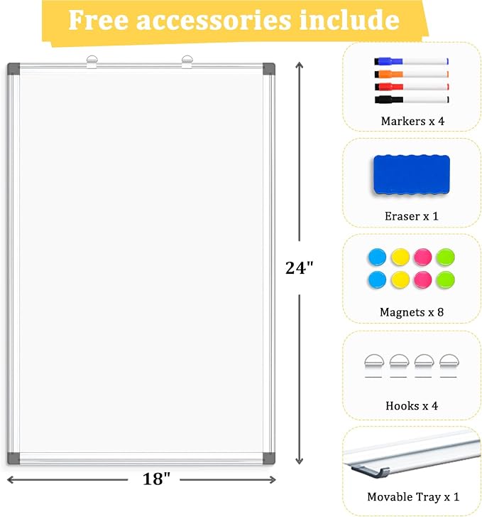 AMUSIGHT Double-Sided Magnetic Whiteboard - Image 3