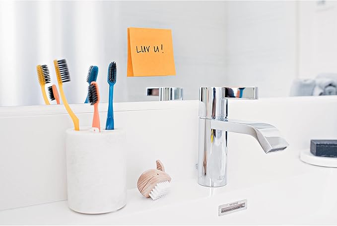 Post-it Super Sticky Notes, 3x3 in, 6 Pads, 2X The Sticking Power, Energy Boost Collection, Bright Colors (Orange, Pink, Blue, Green),Recyclable (654-6SSAU)-DeskLoop Office