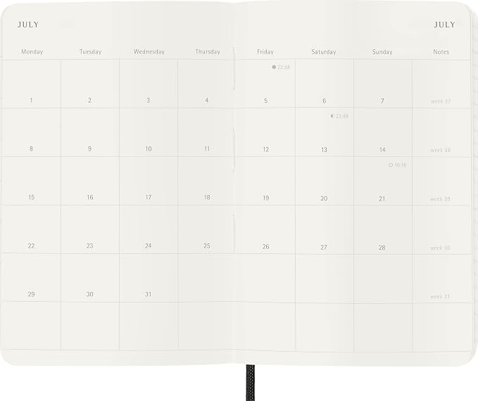 Moleskine Classic 12 Month 2024 Monthly Planner, Soft Cover - Image 5