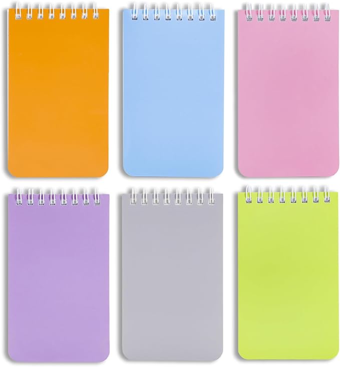 QiCheng 6pacs Pocket Notebook Mini Notepad Small Spiral Notebooks 3X5Inch | by Thegoodlifeisuptoyou