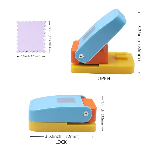 1X0.8inch Rectangular Postage Stamp Punch Ware Rectangle Craft Lever Punch - Image 4
